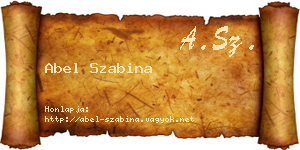 Abel Szabina névjegykártya