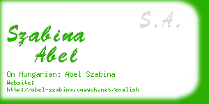 szabina abel business card